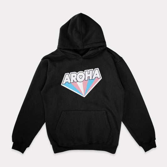 Trans Pride Aroha Rainbow Hoodie